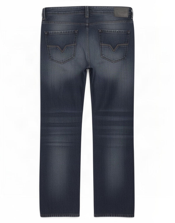 Jeans dritti da uomo Diesel W36 L31 in cotone blu