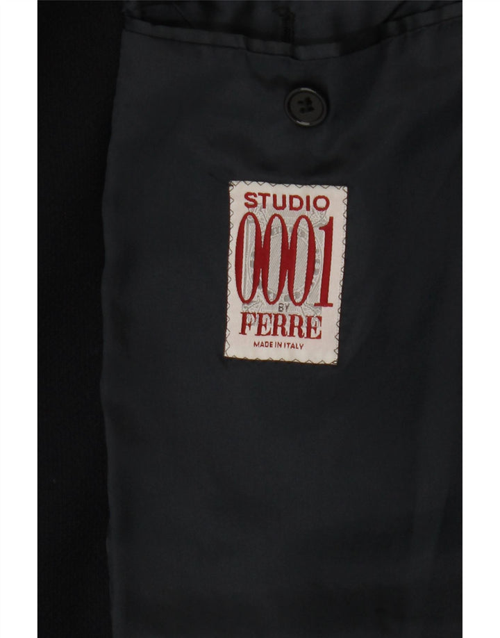 Giacca blazer da uomo a 2 bottoni Ferre UK 38 medio blu navy