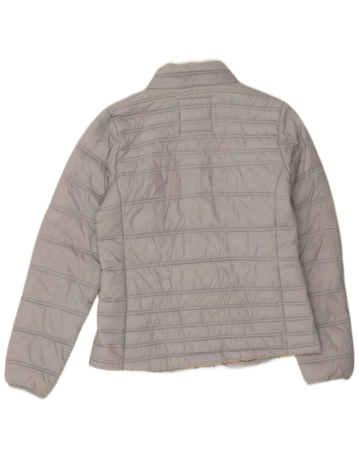 Crew Clothing Giacca imbottita da donna UK 12 Nylon grigio medio