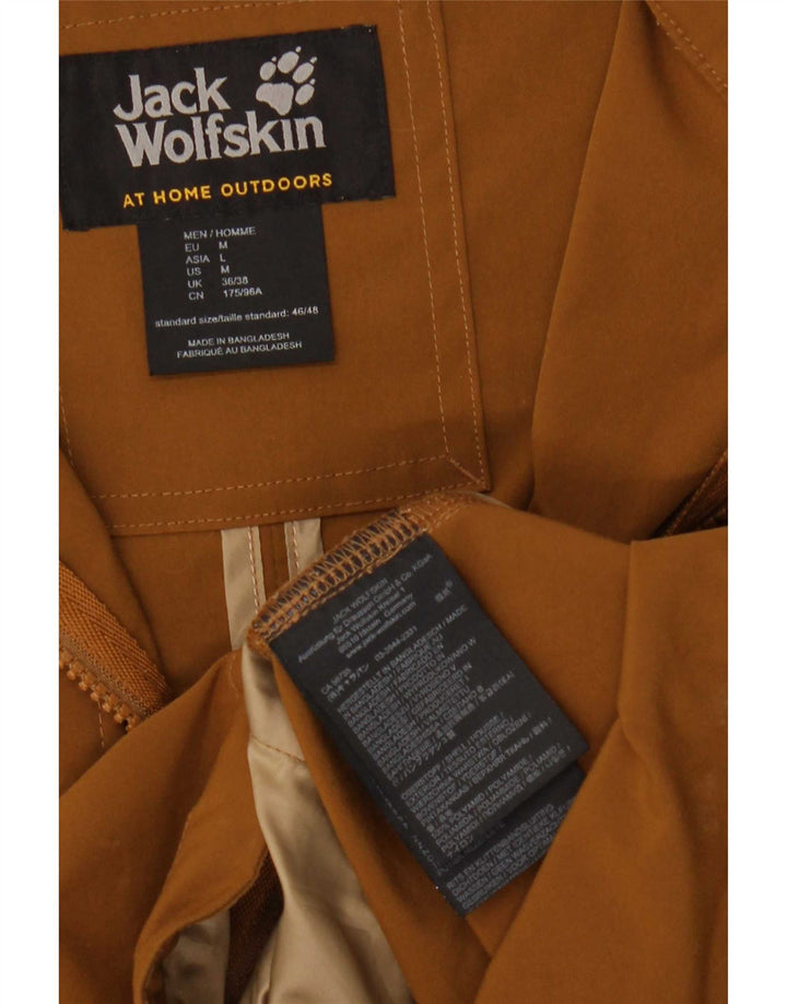 Giacca a vento con cappuccio da uomo Jack Wolfskin UK 36/38 Marrone medio