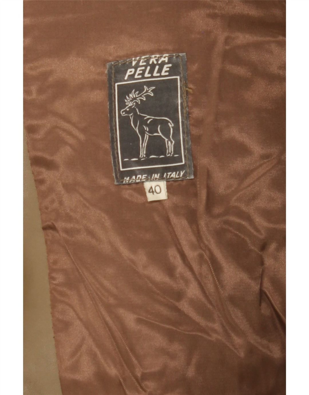 VINTAGE Womens Oversized Leather Jacket IT 40 Small Brown Leather Vintage Vintage and Second-Hand Vintage from Messina Hembry 