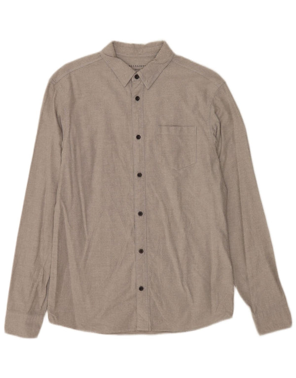 Camicia da uomo All Saints Small in cotone grigio