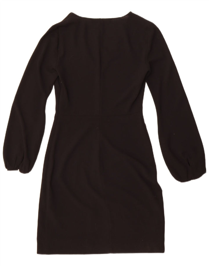 Abito tubino a maniche lunghe da donna Zara UK 6 XS poliestere nero