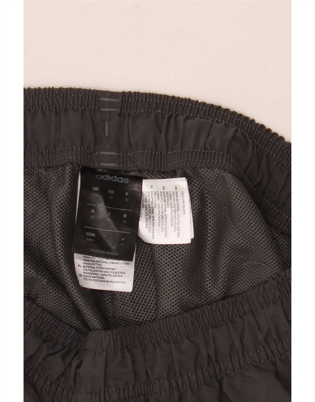Pantaloncini sportivi da uomo Adidas medi neri in poliestere