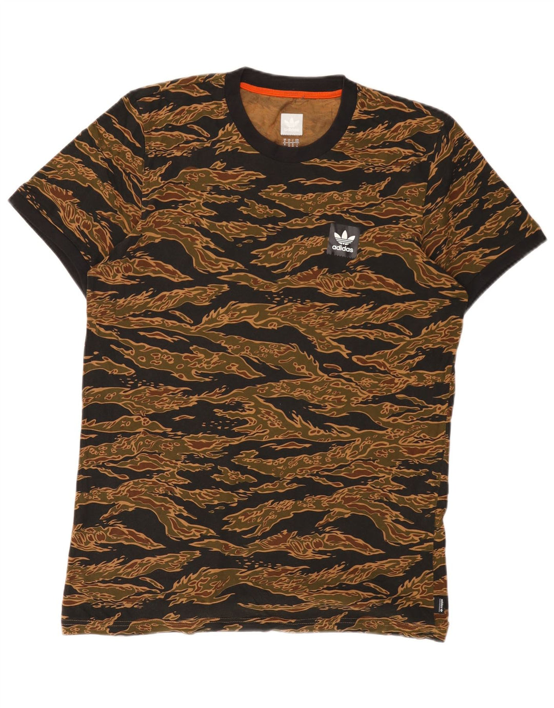 T-shirt da uomo ADIDAS Top marrone medio mimetico