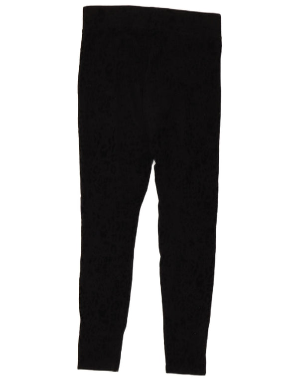 Leggings da donna Marks & Spencer UK 10 Piccolo cotone nero con stampa animalier