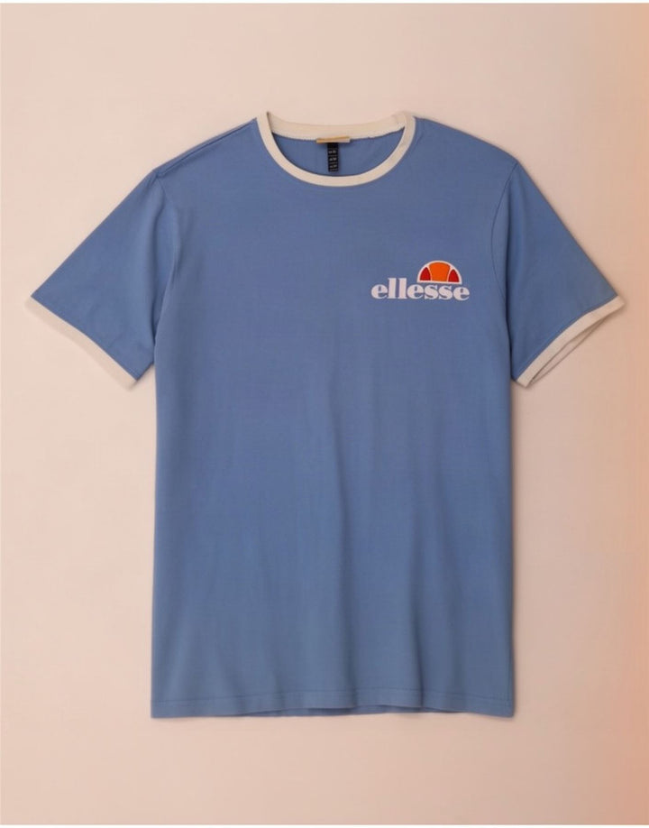T-shirt da uomo Ellesse Top in cotone blu medio