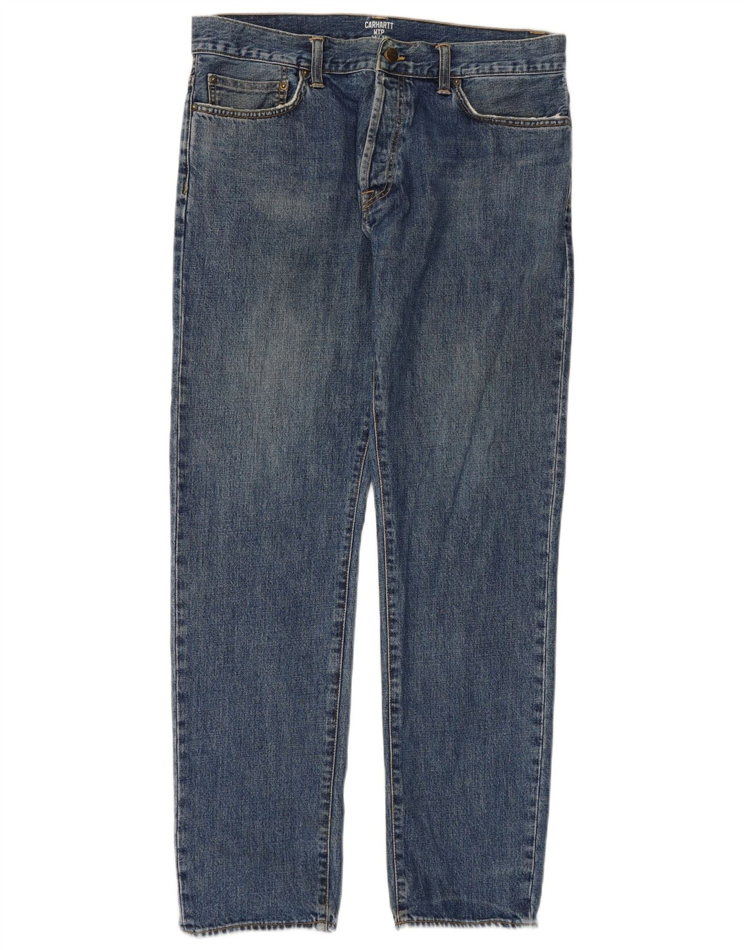 Jeans dritti da uomo CARHARTT W34 L32 cotone blu
