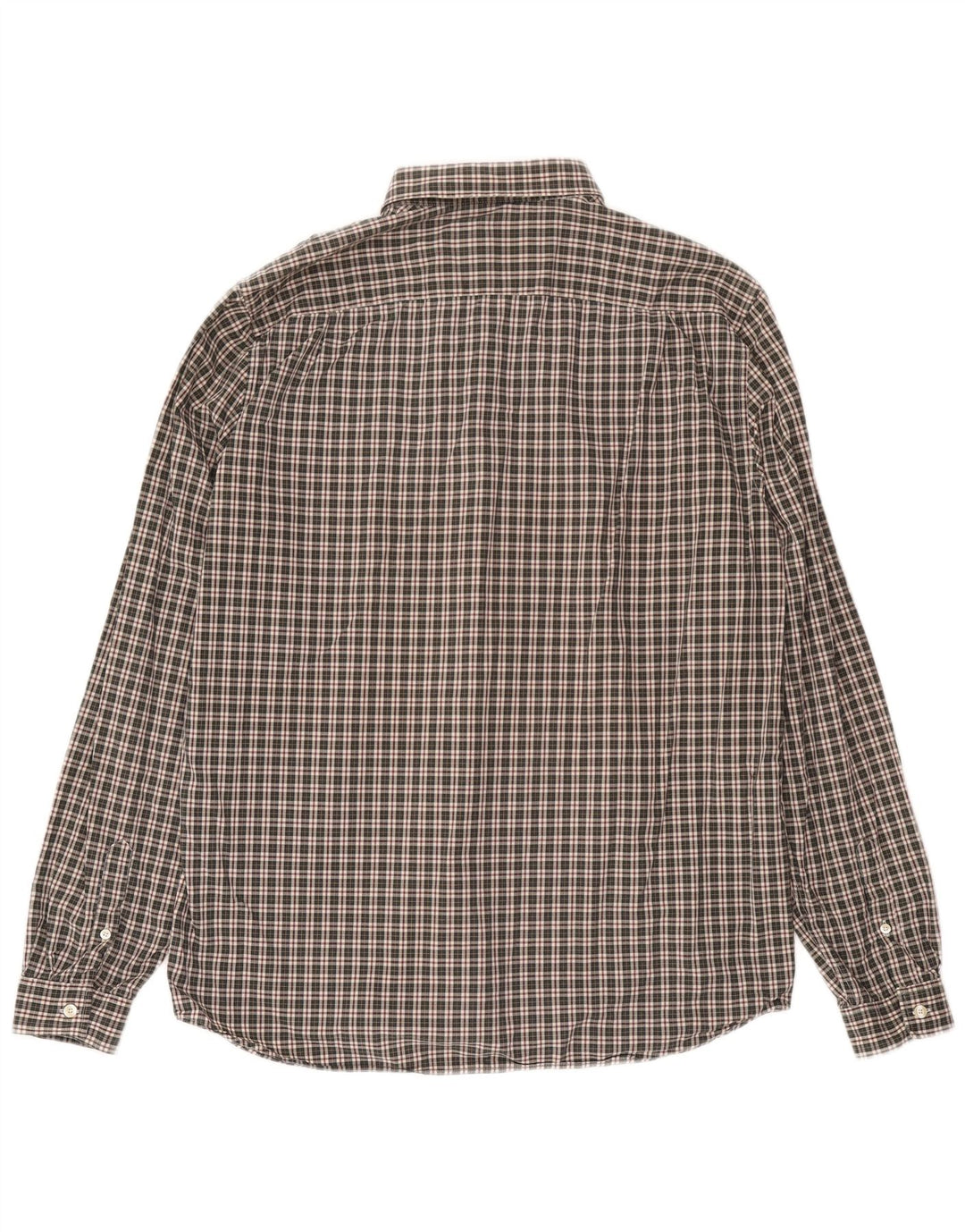 Camicia Lacoste da uomo vestibilità regolare taglia 43 cotone a quadri verdi grandi