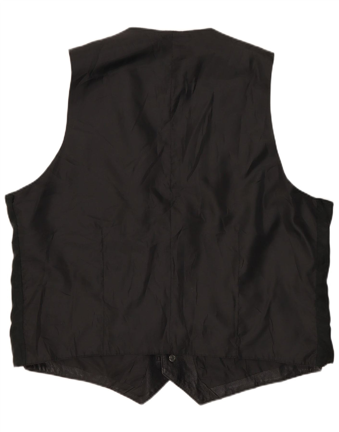 Gilet in pelle da uomo vintage medio nero