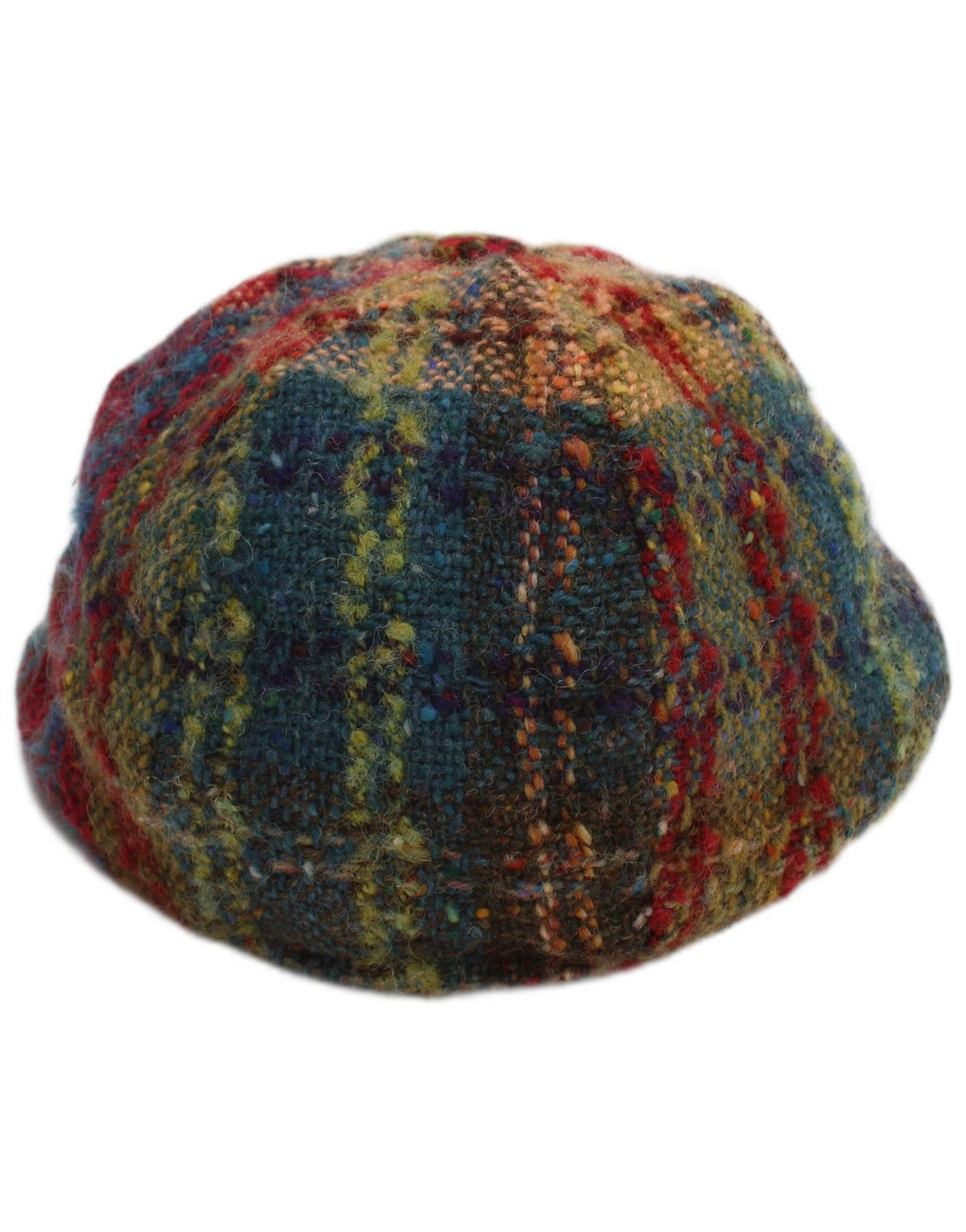 Hanna Hats Coppola da uomo piccola scozzese multicolore in lana vergine classica