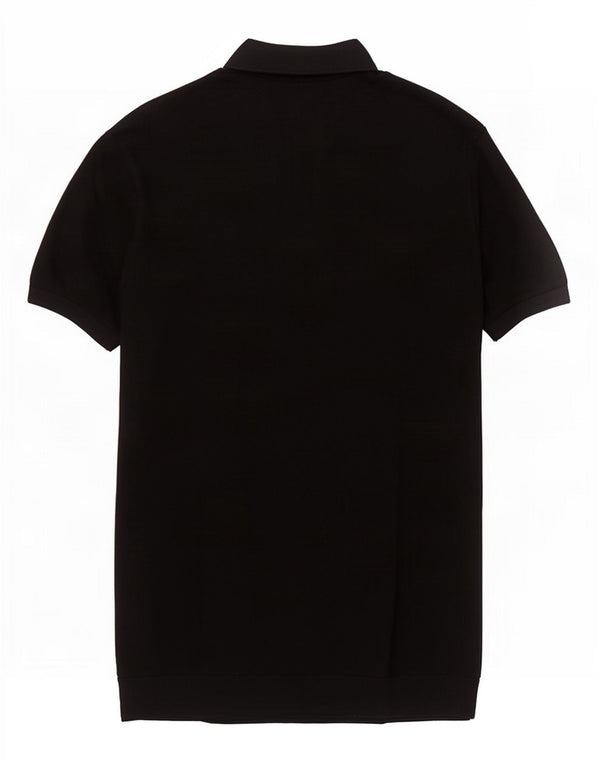 Zara Mens Short Sleeve Polo Shirt Large Black