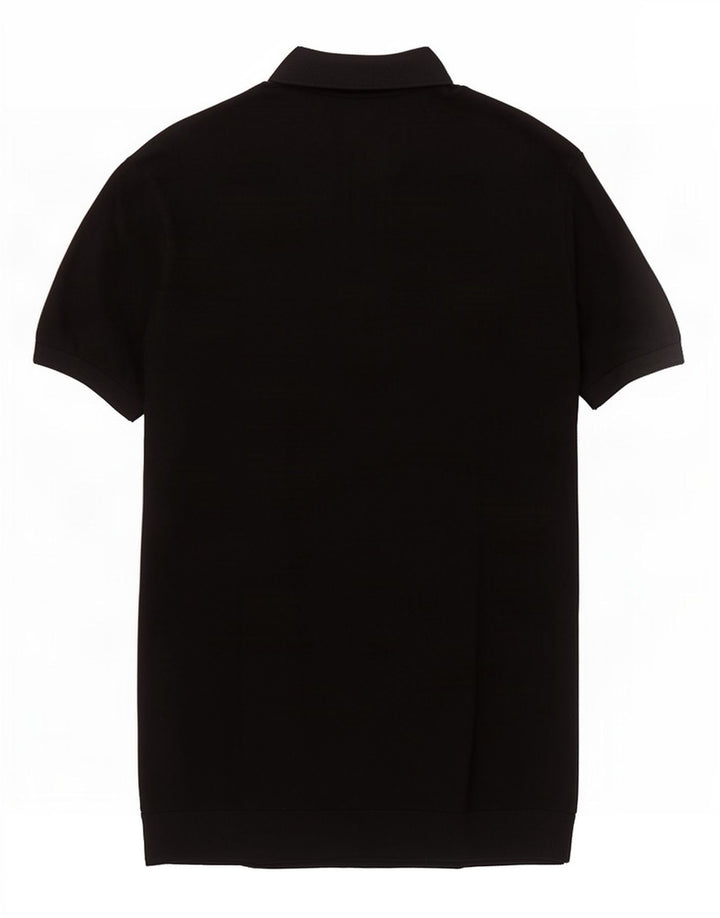 Zara Mens Short Sleeve Polo Shirt Large Black