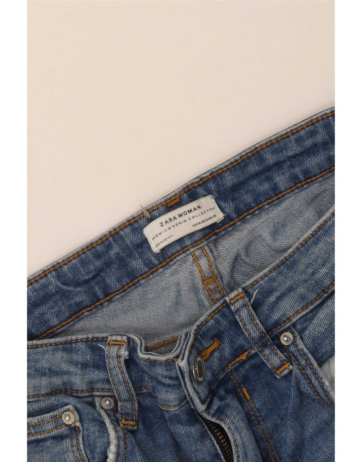 Jeans slim invecchiati da donna Zara EU 38 piccoli W28 L28 blu