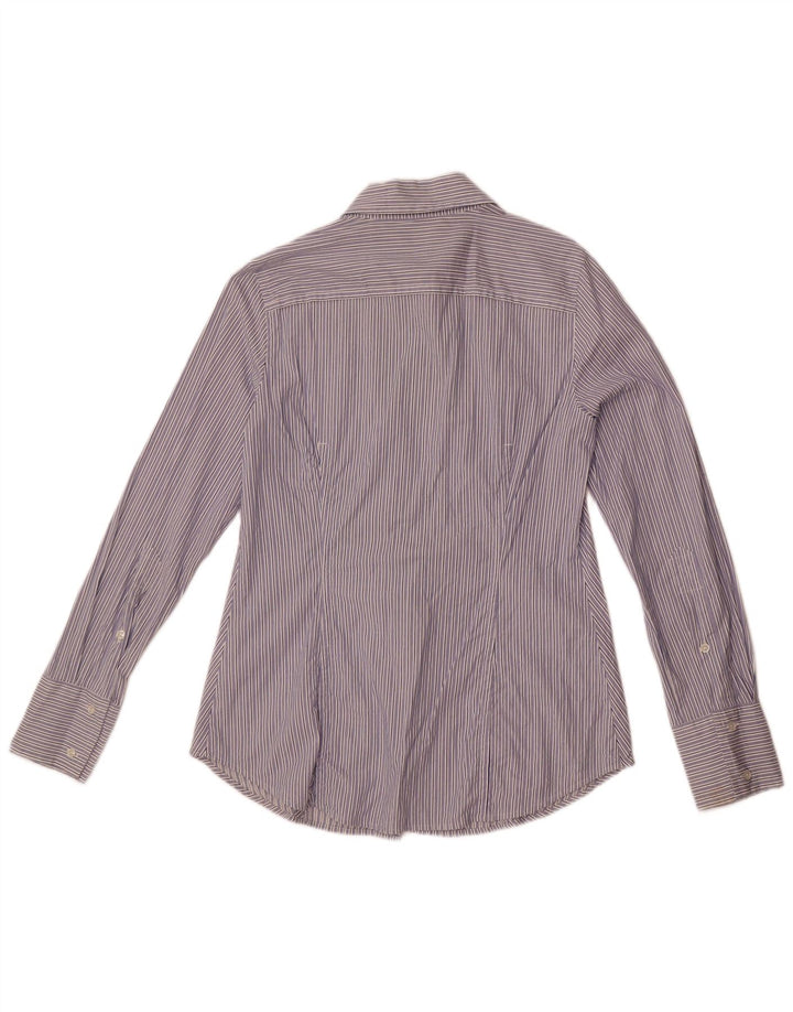 Camicia da donna Benetton UK 14 Cotone gessato blu medio