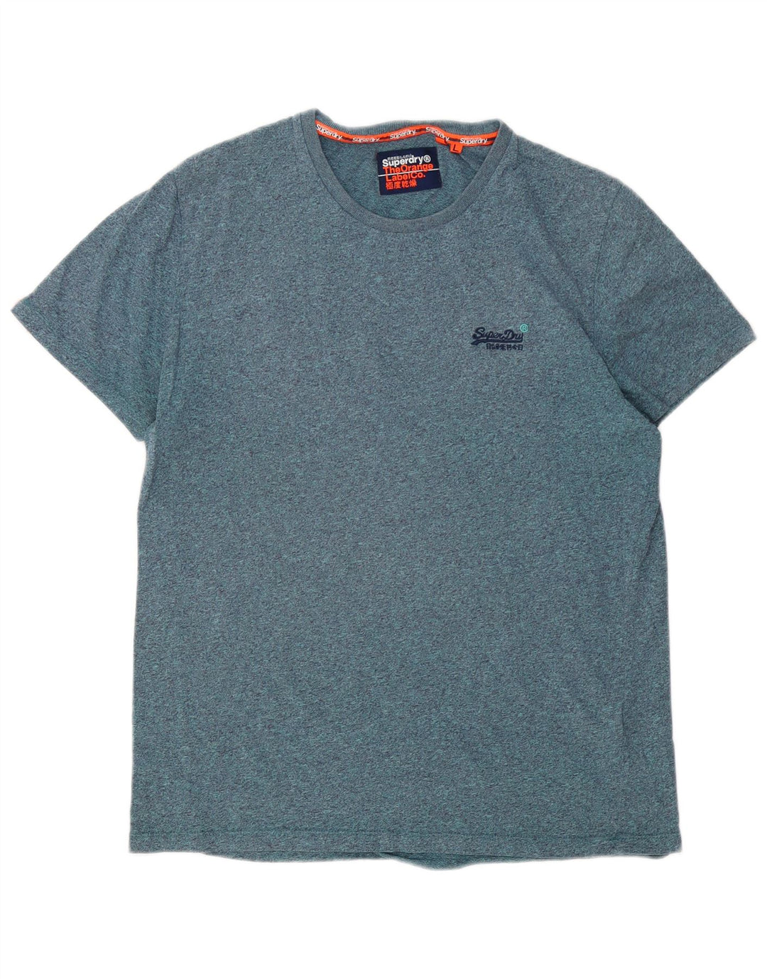 T-shirt da uomo Superdry Top grande blu screziato