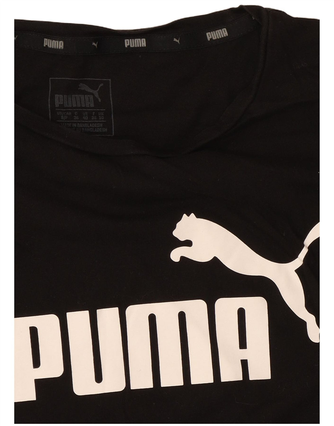 T-shirt grafica da donna Puma UK 10 piccola nera