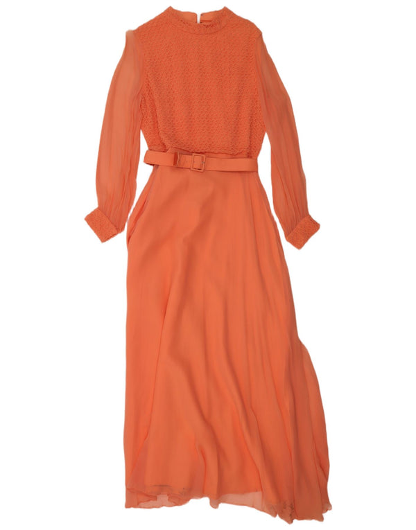 Abito lungo a maniche lunghe da donna Elinor Gay UK 16 Large Rosa