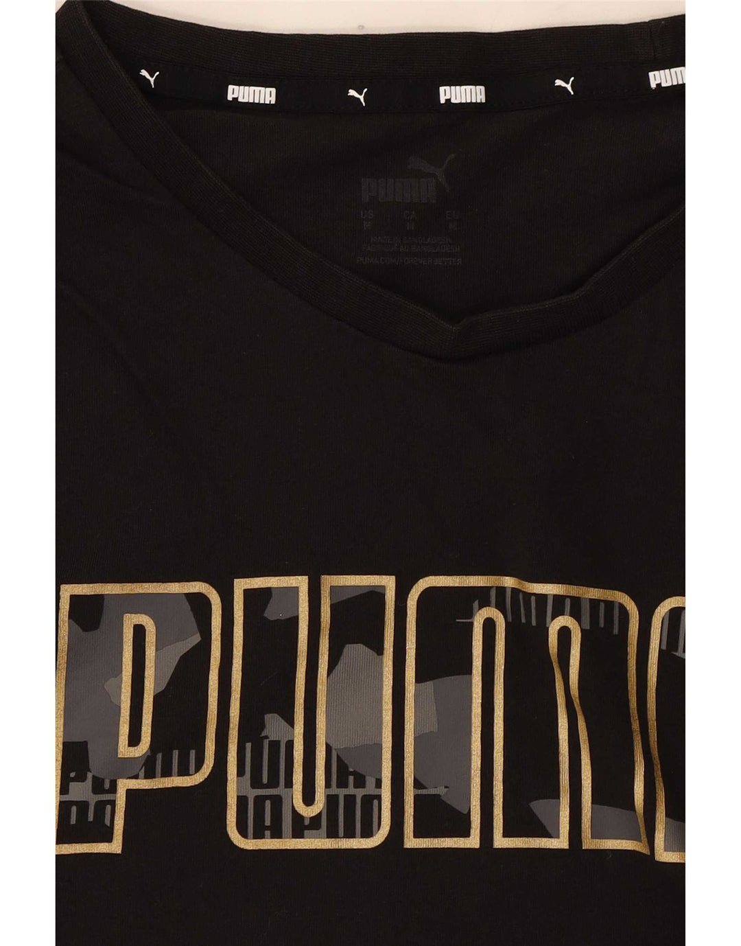T-shirt grafica da donna Puma UK 14 media nera