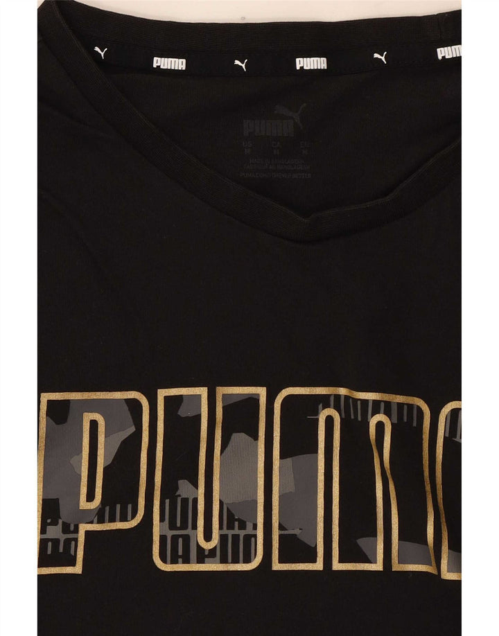 T-shirt grafica da donna Puma UK 14 media nera