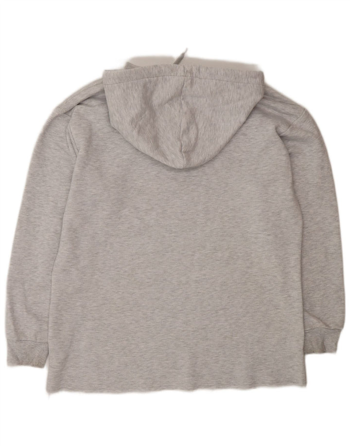 Maglione con cappuccio oversize alto da donna Topshop UK 10 piccolo poliestere grigio