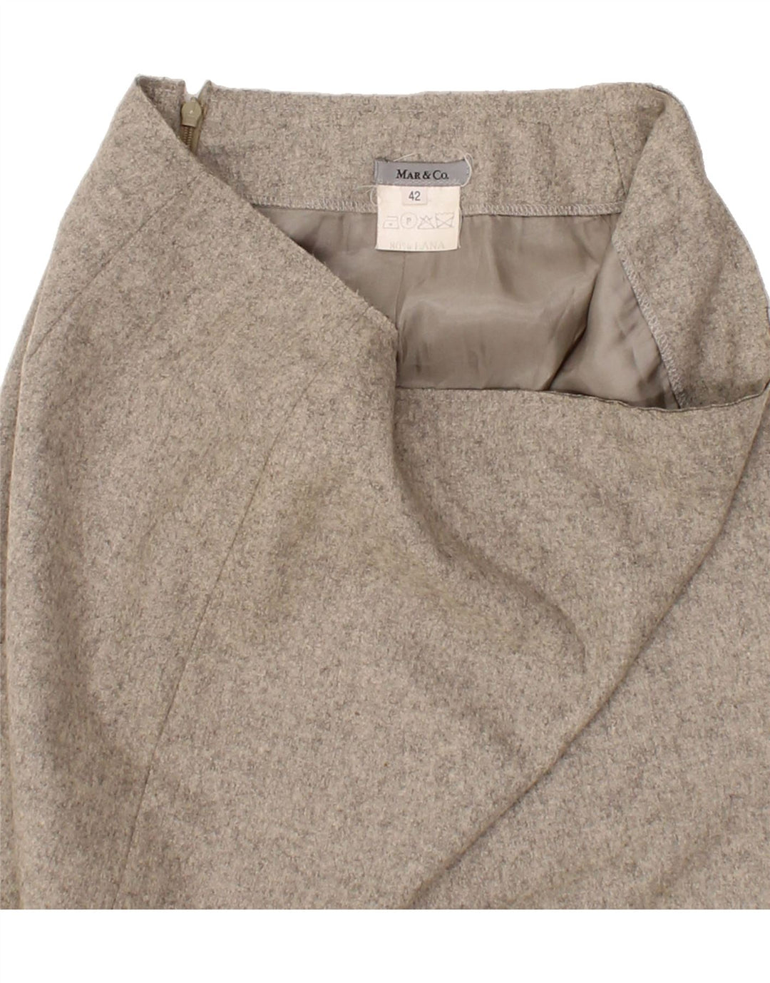 MAX & CO. Womens Straight Skirt IT 42 Medium W30  Grey Wool Vintage Max & Co. and Second-Hand Max & Co. from Messina Hembry 