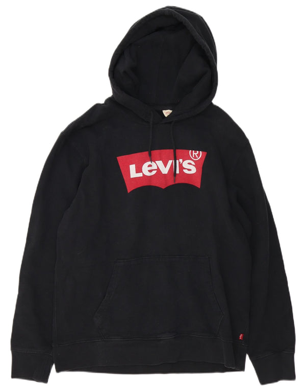 Maglione con cappuccio grafico da uomo Levi's in cotone nero medio