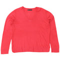 Maglione maglione con scollo a V da donna Marks & Spencer UK 14 grande rosso