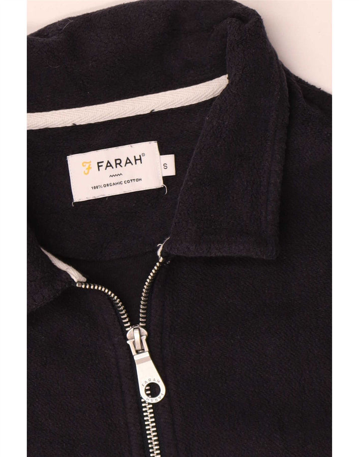 Giacca da ginnastica da uomo Farah piccola in cotone blu navy