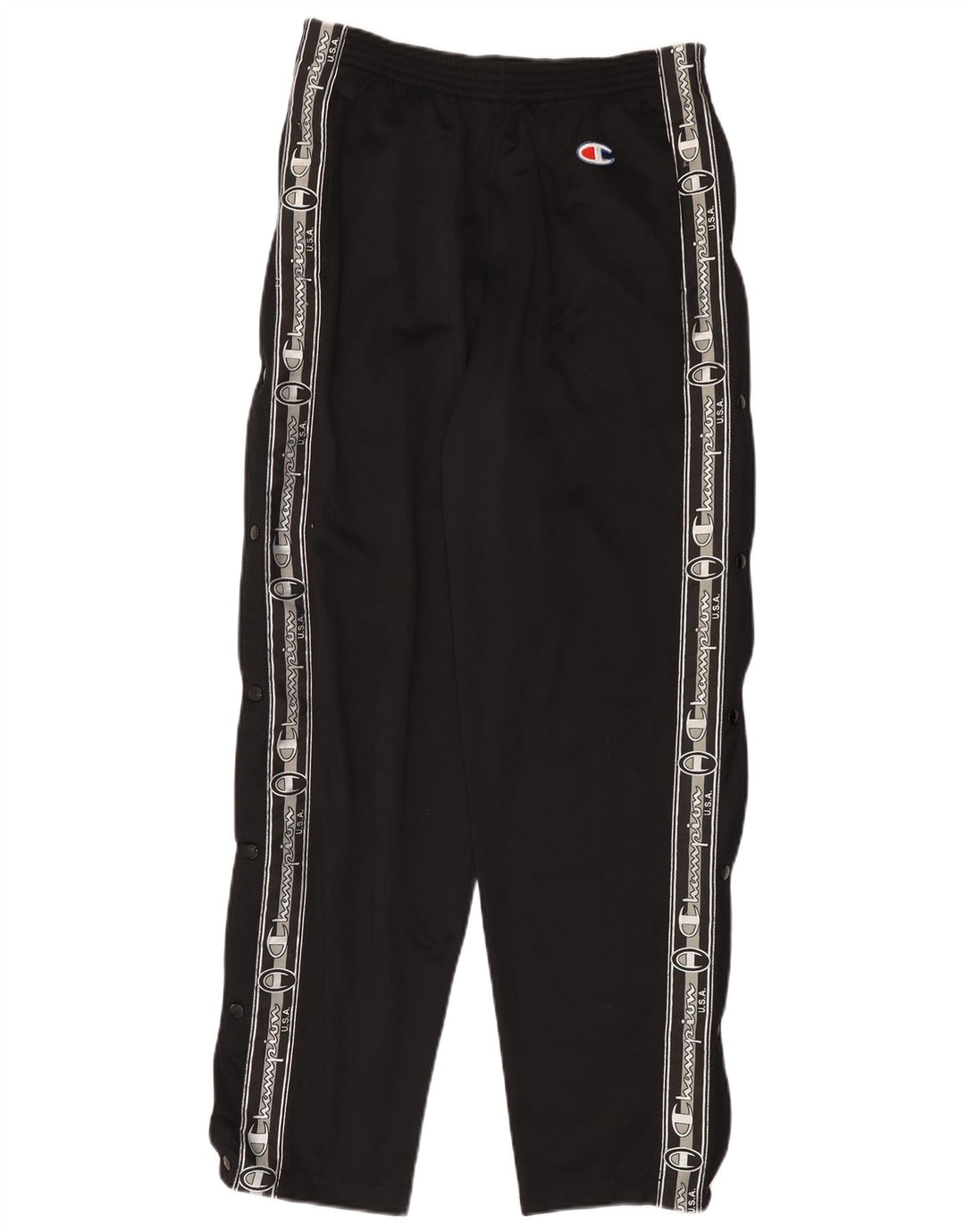 Pantaloni da tuta grafici da uomo Champion piccoli in poliestere nero