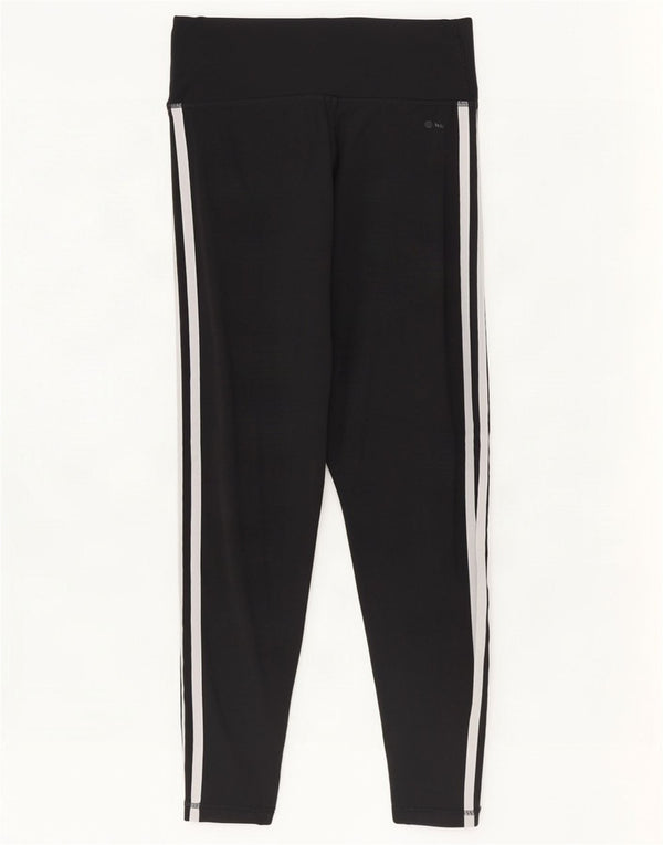 Adidas Womens Tight Fit Crop Leggings UK 12/14 Medium Black Polyester