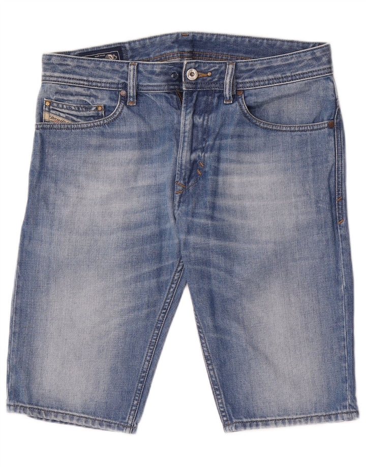 Pantaloncini di jeans da uomo Diesel W29 cotone blu medio