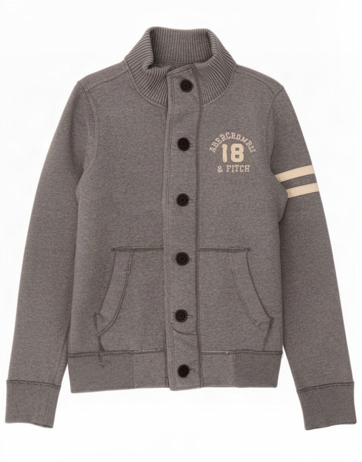 Giacca da ginnastica da uomo Abercrombie & Fitch di grandi dimensioni in cotone grigio