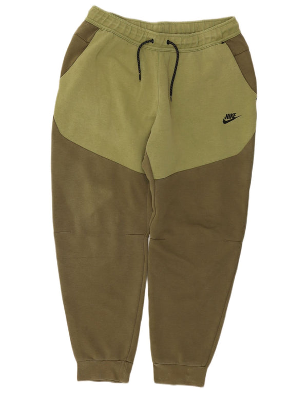 NIKE Pantaloni da tuta da uomo Joggers Large Khaki Colourblock Cotton