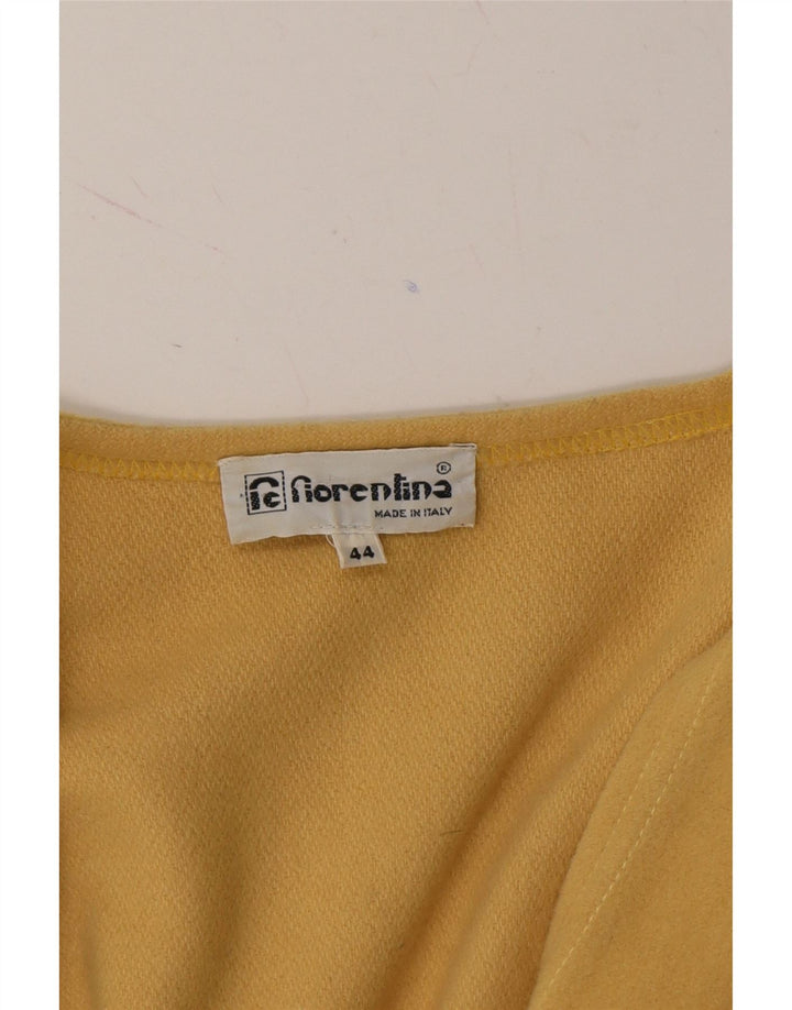 VINTAGE Womens Poncho Jumper IT 44 Medium Yellow Vintage Vintage and Second-Hand Vintage from Messina Hembry 