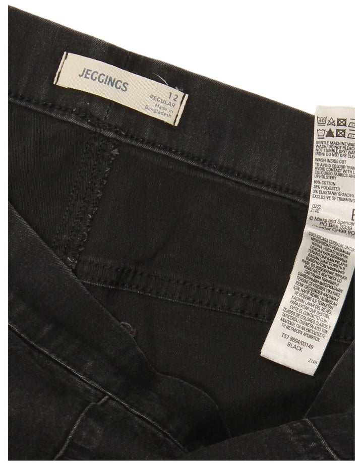 Jeans Jeggings Marks & Spencer da donna vestibilità regolare UK 12 medio W30 L28 neri