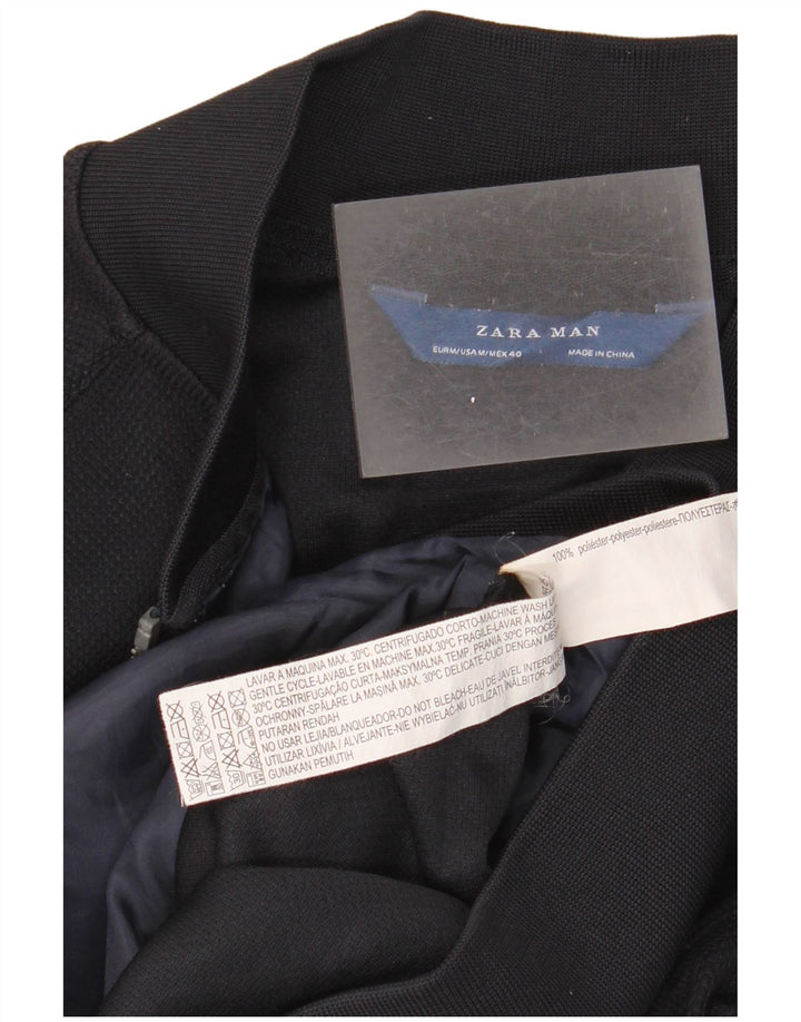 Giacca da tuta da uomo Zara in poliestere nero medio