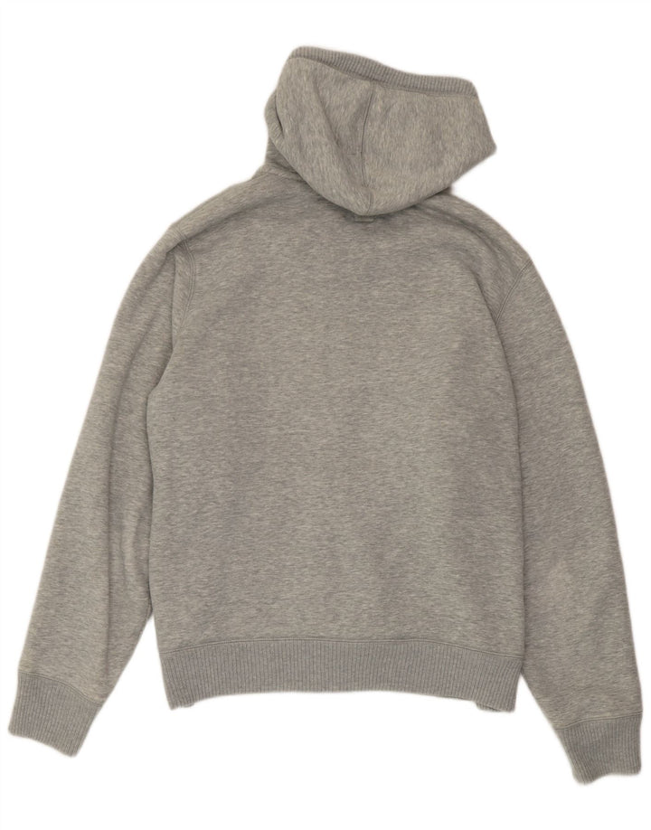 Maglione con cappuccio e zip grafica da uomo Gap grande in cotone grigio