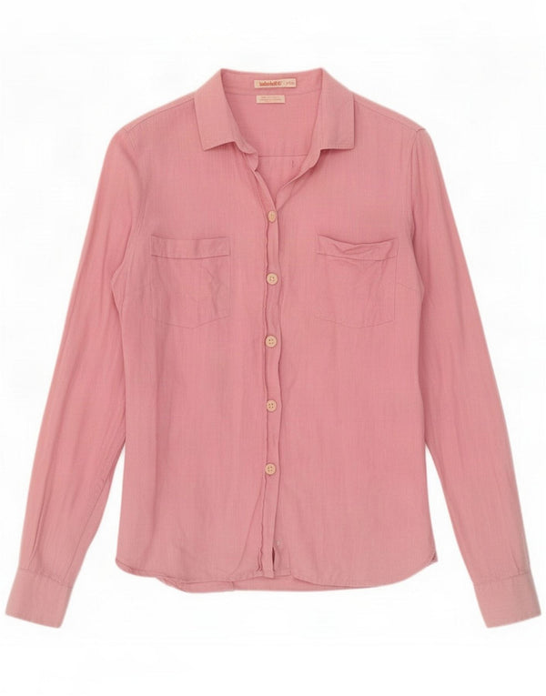 Camicia da donna Timberland UK 10 Small Pink Linen
