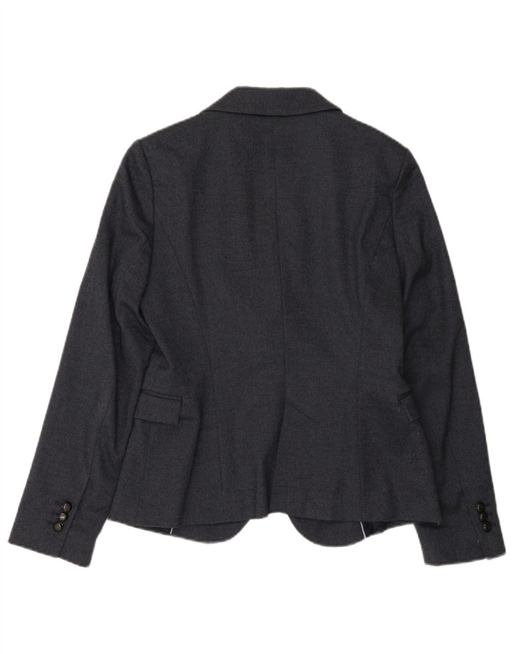 Giacca blazer da donna a 1 bottone Zara UK 12 poliestere blu navy medio