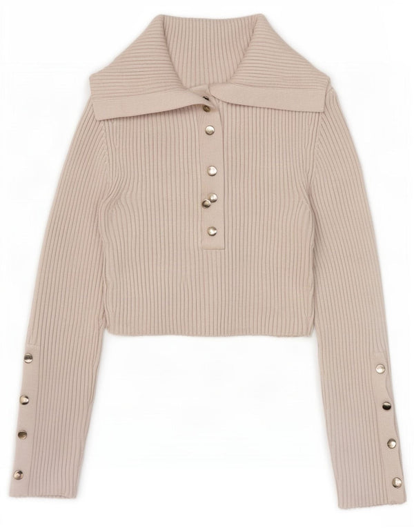 Maglione corto con collo alto da donna Zara UK 8 piccolo in viscosa grigia