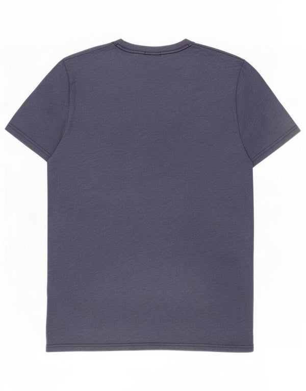 Abercrombie & Fitch T-shirt con grafica muscolare da uomo, taglia grande, in cotone blu
