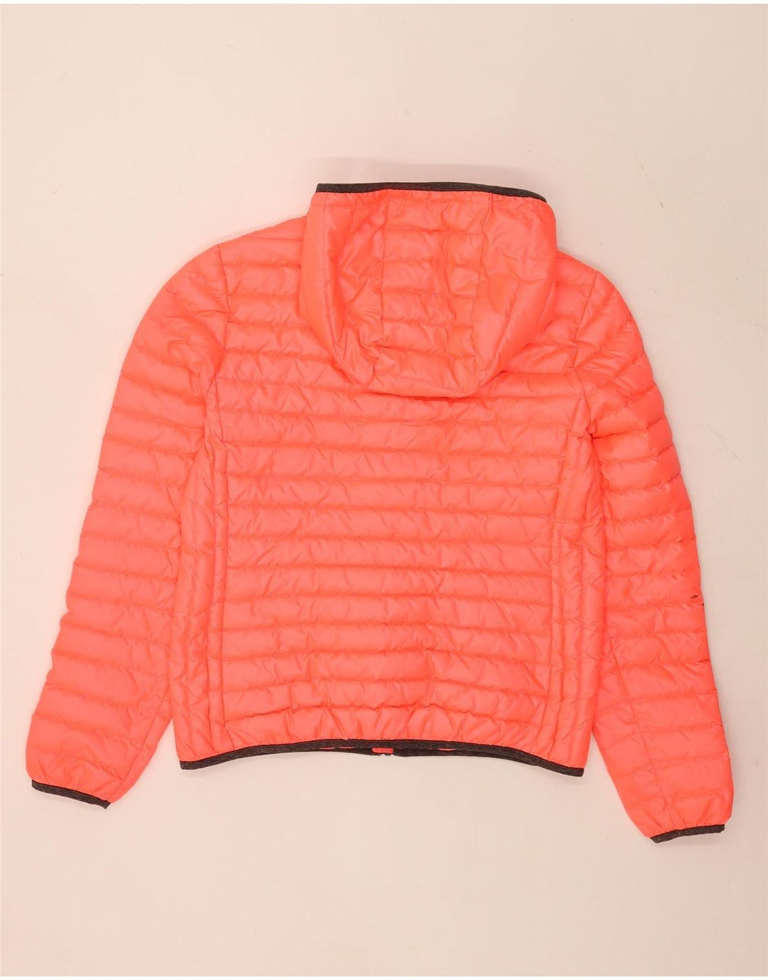 Giacca imbottita con cappuccio da donna Superdry UK 16 grande rosa poliestere
