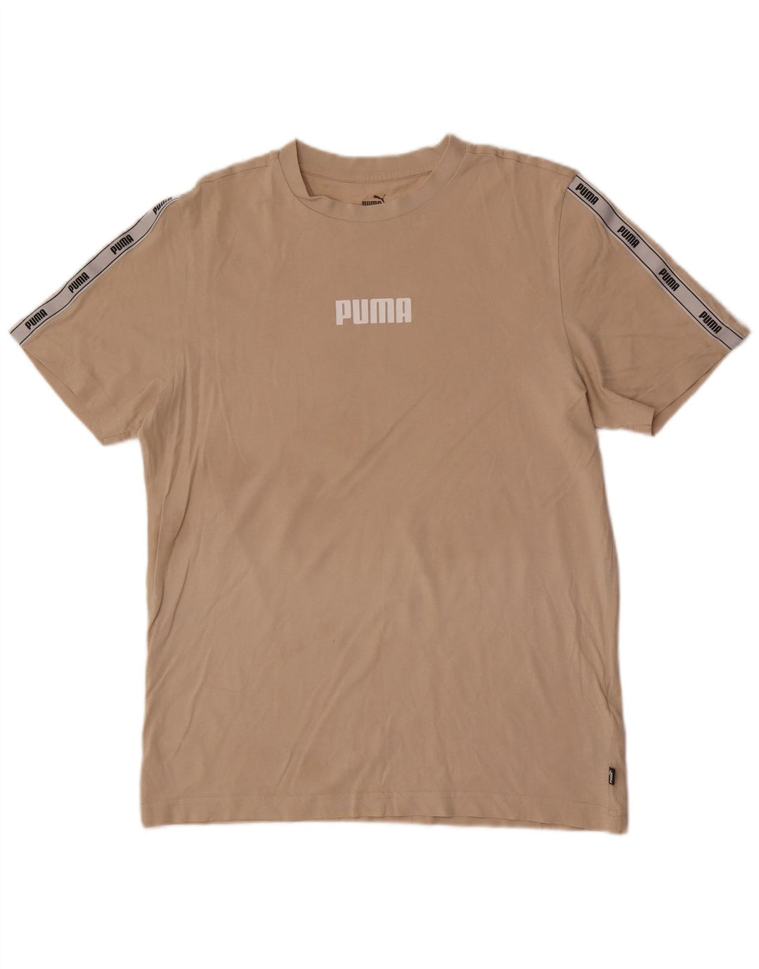 T-shirt grafica da uomo Puma Top in cotone color block beige medio