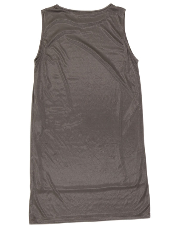 Abito a trapezio senza maniche da donna Zara UK 14 Large Argento Poliestere