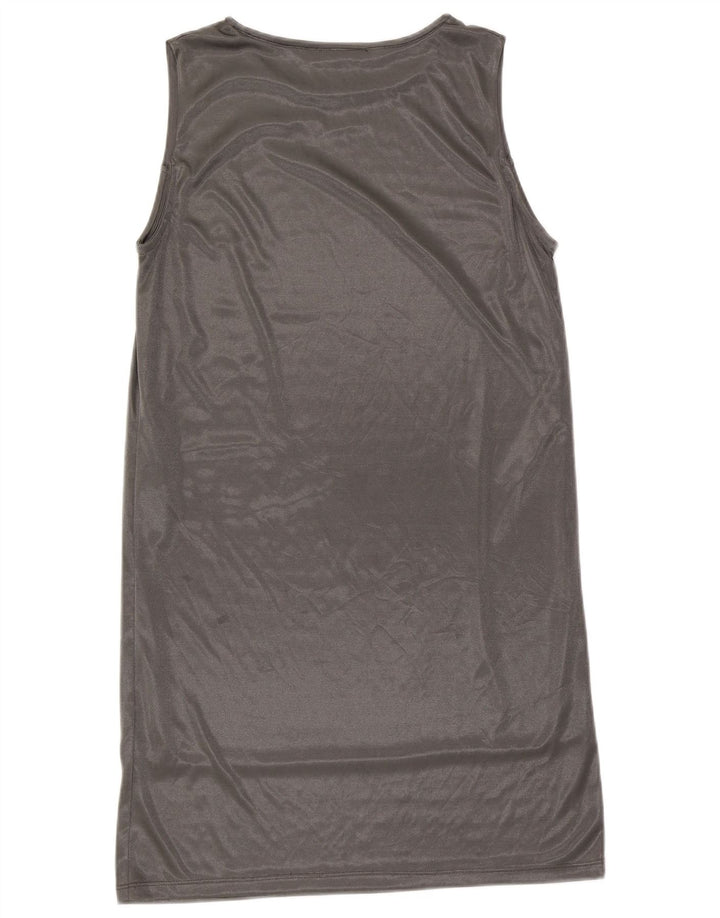Abito a trapezio senza maniche da donna Zara UK 14 Large Argento Poliestere