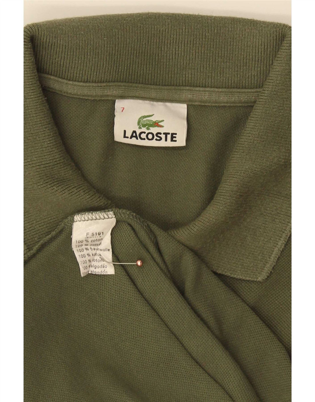 Polo da uomo Lacoste taglia 7 2XL cotone verde