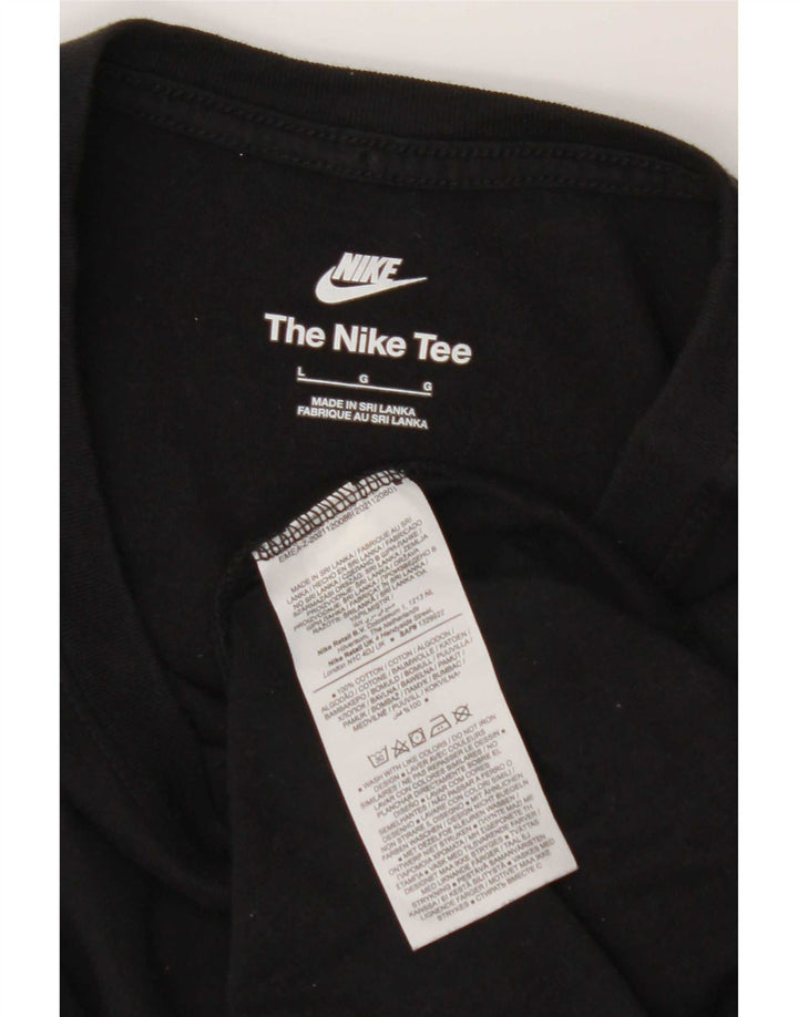 T-shirt da uomo Nike Top grande in cotone nero