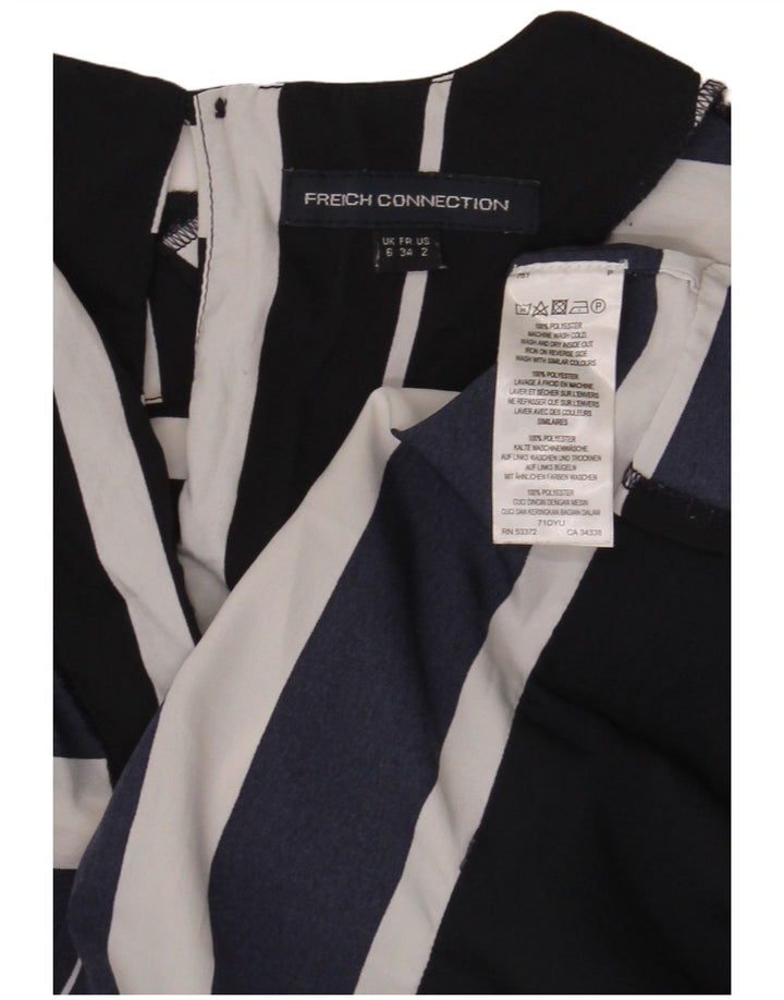 Abito a trapezio da donna French Connection UK 6 XS Poliestere a righe blu navy