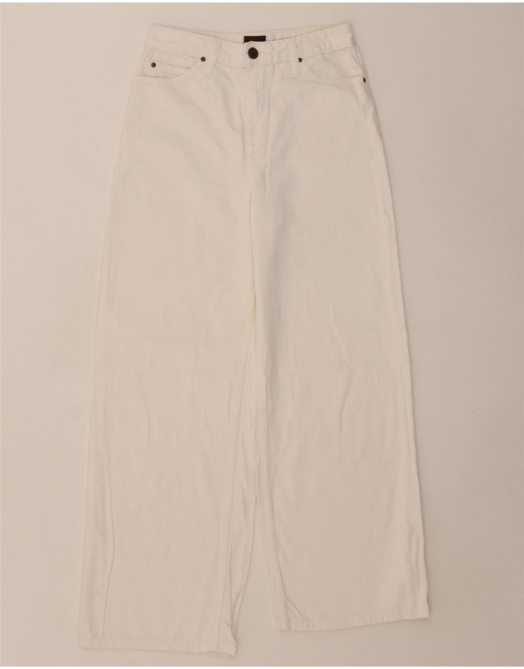 Jeans LEE Stella a gamba larga da donna W27 L27 in cotone bianco